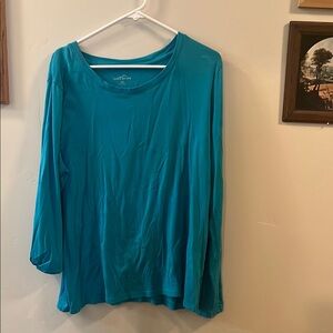 Eddie Bauer Blue Relaxed Long Sleeve Tunic